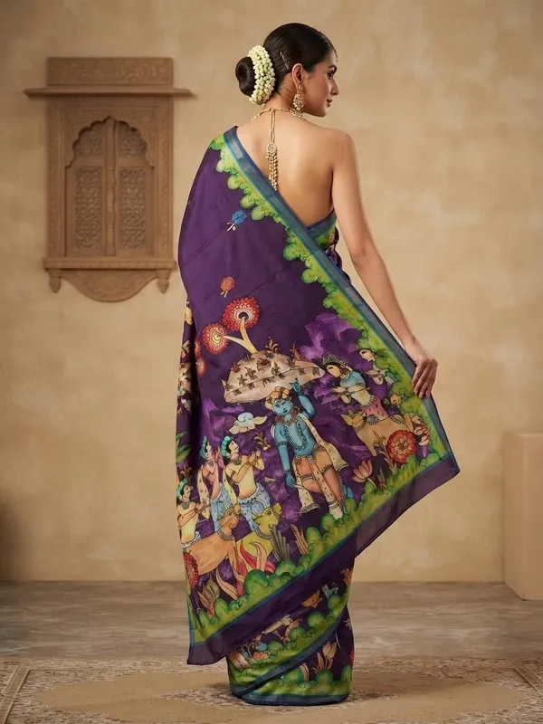 PURPLE_KERALA_COTTON_SAREE