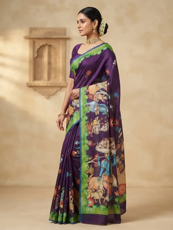 PURPLE_KERALA_COTTON_SAREE