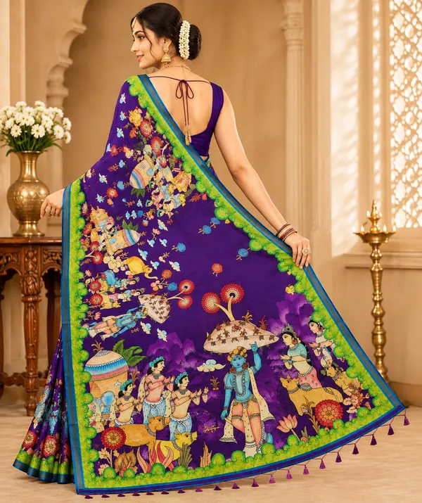 PURPLE_KERALA_COTTON_SAREE