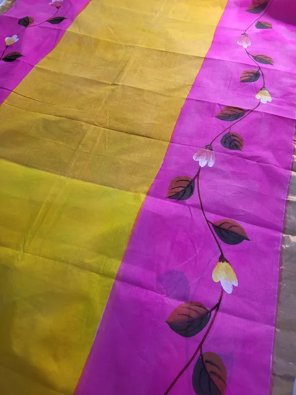 Sindhuja_Fashion_House_Hand_Painted,_Printed,_Floral_Print_Daily_Wear_Pure_Cotton_Saree_(Multicolor)