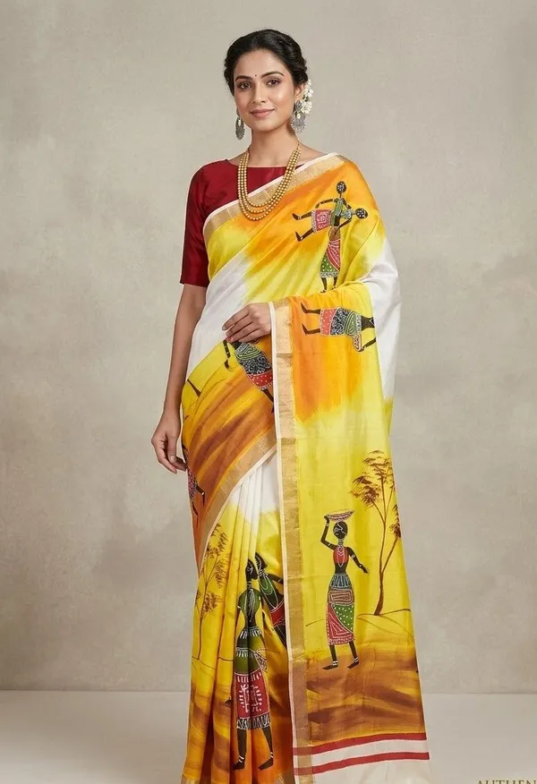 Sindhuja_Fashion_House_Hand_Painted,_Graphic_Print_Handloom_Pure_Cotton_Saree_(Multicolor)