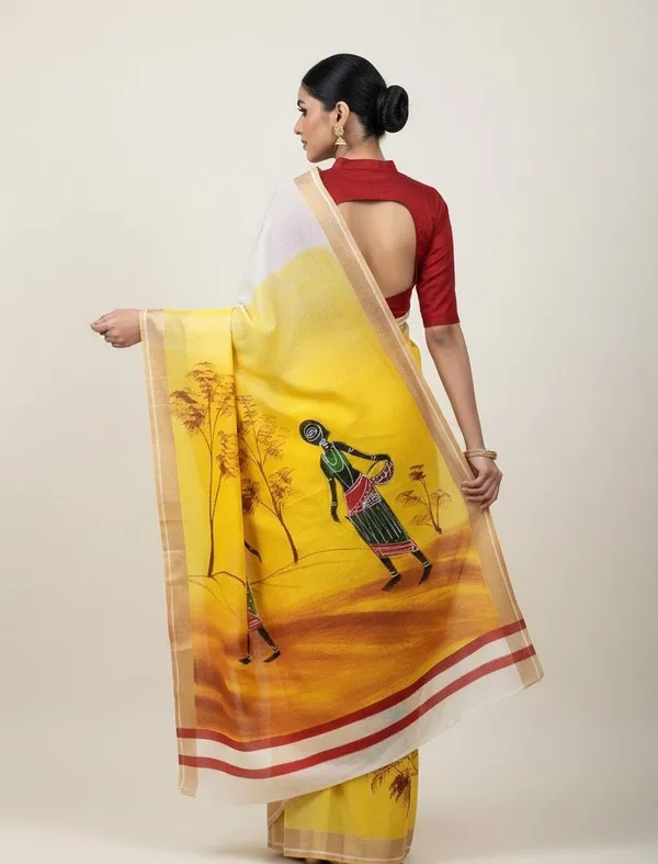 Sindhuja_Fashion_House_Hand_Painted,_Graphic_Print_Handloom_Pure_Cotton_Saree_(Multicolor)