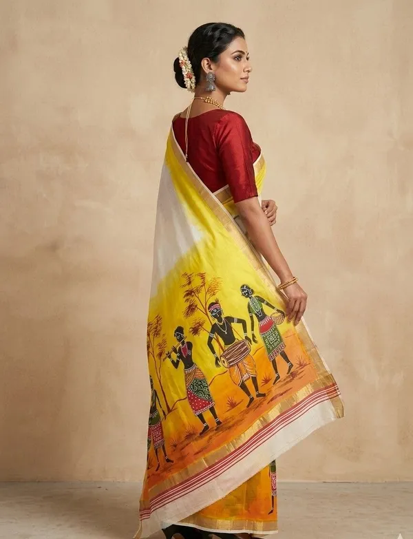 Sindhuja_Fashion_House_Hand_Painted,_Graphic_Print_Handloom_Pure_Cotton_Saree_(Multicolor)
