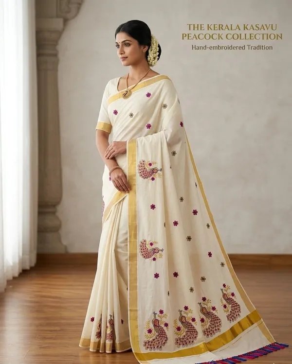 Sindhuja_Fashion_House_Embroidered,_Animal_Print_Kasavu_Pure_Cotton_Saree_(White,_Multicolor)