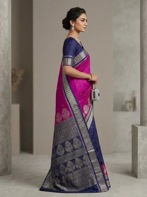 Sindhuja_Fashion_House_Woven_Banarasi_Silk_Blend_Saree_(Multicolor)