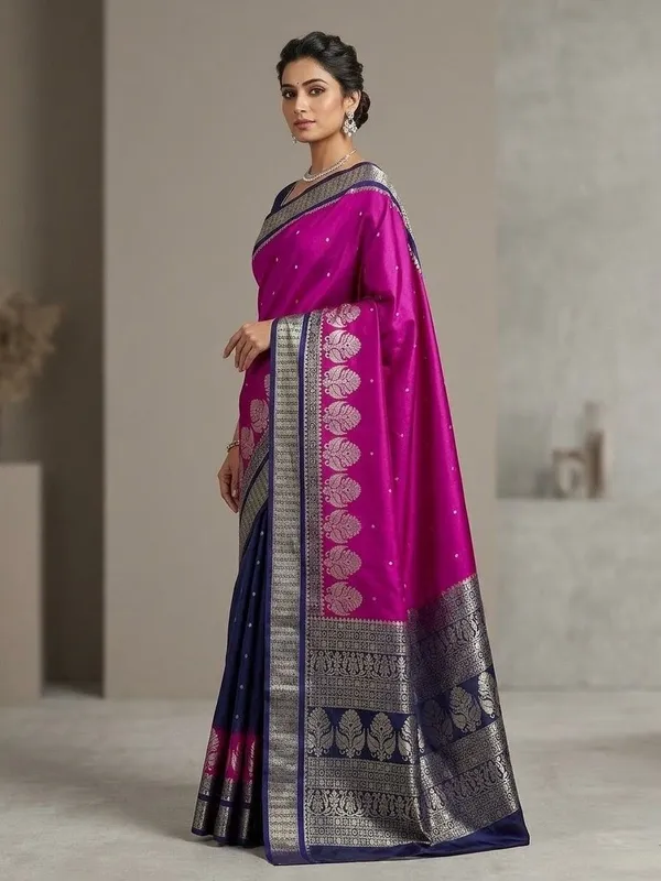 Sindhuja_Fashion_House_Woven_Banarasi_Silk_Blend_Saree_(Multicolor)