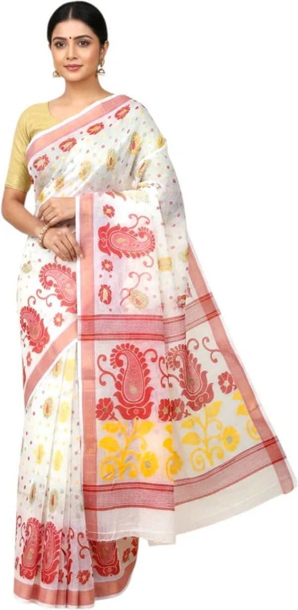 Sindhuja_Fashion_House_Woven_Tant_Pure_Cotton_Saree_(White)