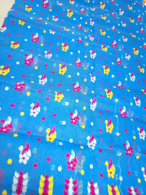 Sindhuja_Fashion_House_Woven_Jamdani_Pure_Cotton_Saree_(Light_Blue)