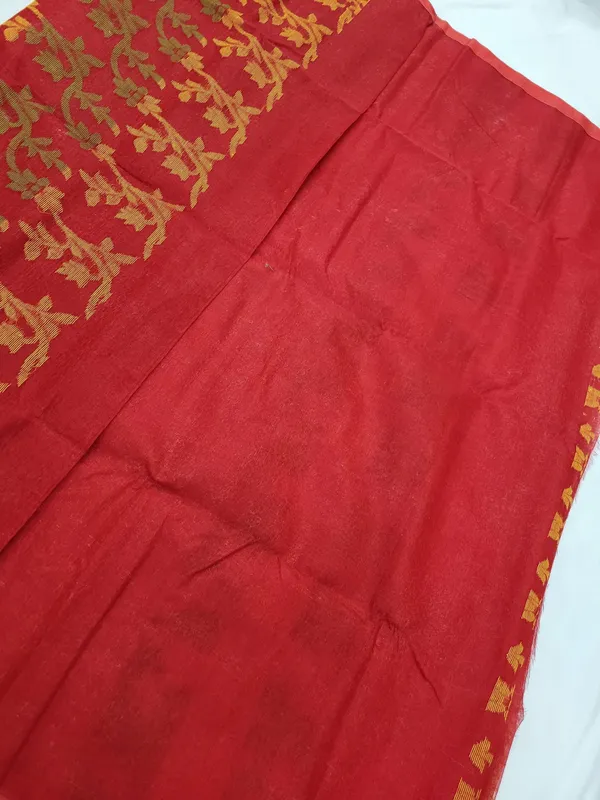 Sindhuja_Fashion_House_Printed,_Woven_Daily_Wear_Pure_Cotton_Saree_(Red)