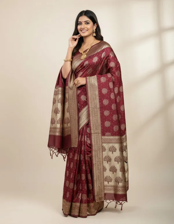 Sindhuja_Fashion_House_Woven,_Printed,_Floral_Print_Banarasi_Silk_Blend_Saree_(Gold)