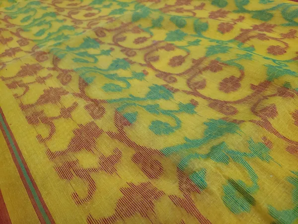 Sindhuja_Fashion_House_Floral_Print,_Self_Design_Ikkat_Pure_Cotton_Saree_(Yellow)