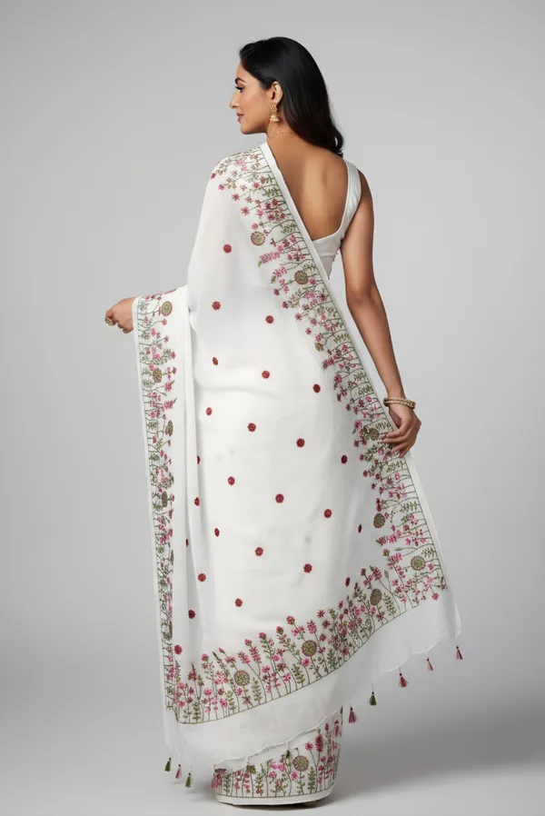 Sindhuja_Fashion_House_Embroidered,_Floral_Print_Bollywood_Pure_Cotton_Saree_(White)