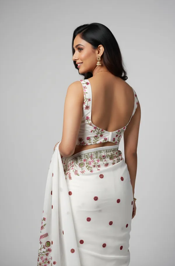 Sindhuja_Fashion_House_Embroidered,_Floral_Print_Bollywood_Pure_Cotton_Saree_(White)