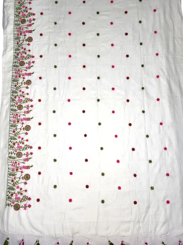Sindhuja_Fashion_House_Embroidered,_Floral_Print_Bollywood_Pure_Cotton_Saree_(White)
