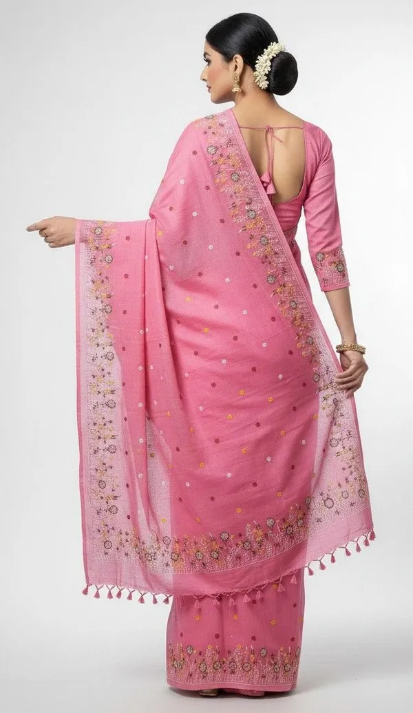 Sindhuja_Fashion_House_Embroidered,_Floral_Print_Handloom_Khadi_Saree_(Pink)
