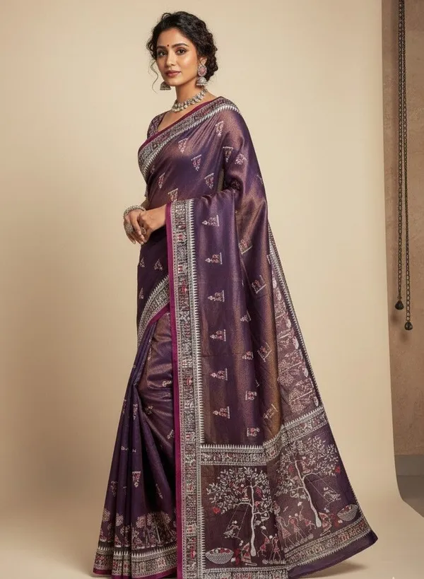 Sindhuja_Fashion_House_Printed,_Graphic_Print,_Woven_Handloom_Tissue_Saree_(Purple)