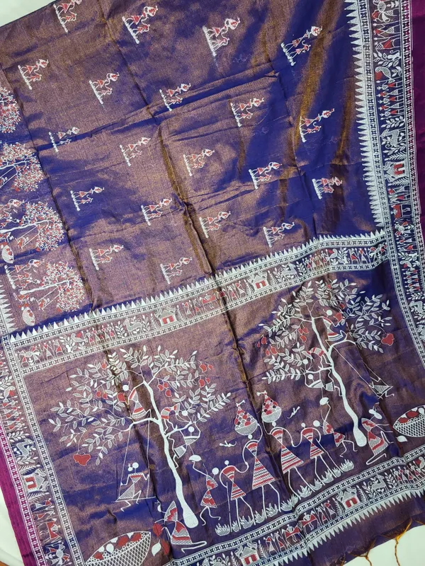 Sindhuja_Fashion_House_Printed,_Graphic_Print,_Woven_Handloom_Tissue_Saree_(Purple)