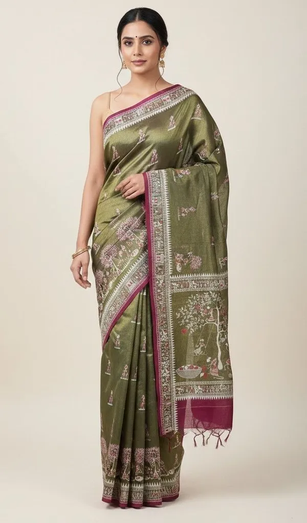 Sindhuja_Fashion_House_Printed_Handloom_Tissue_Saree_(Green)