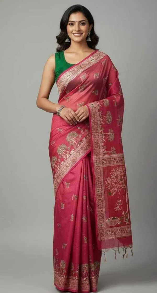Sindhuja_Fashion_House_Printed_Handloom_Tissue_Saree_(Red)