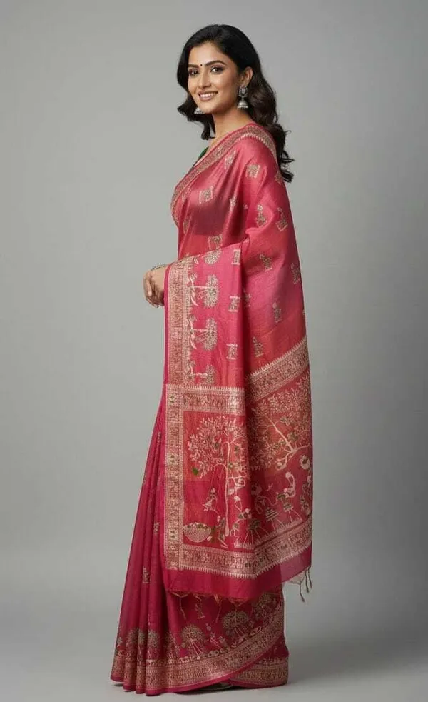 Sindhuja_Fashion_House_Printed_Handloom_Tissue_Saree_(Red)