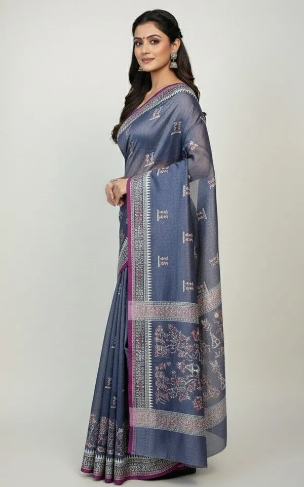 Sindhuja_Fashion_House_Printed,_Graphic_Print,_Woven_Handloom_Tissue_Saree_(Light_Blue)