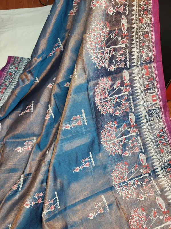 Sindhuja_Fashion_House_Printed,_Graphic_Print,_Woven_Handloom_Tissue_Saree_(Light_Blue)