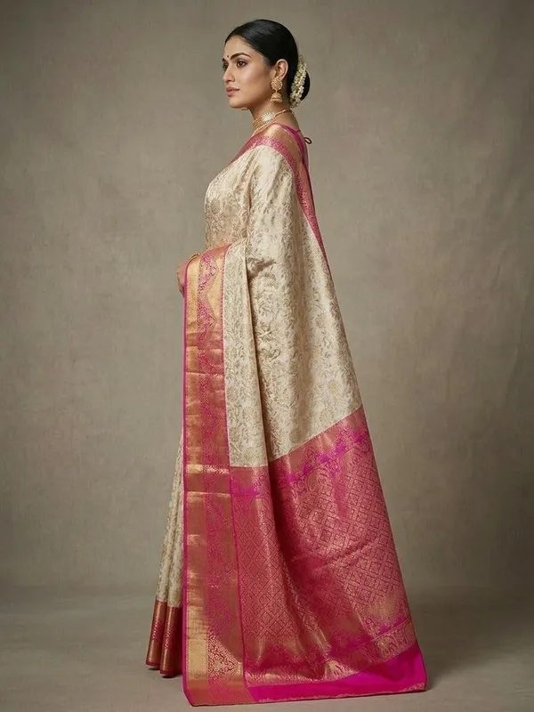 Sindhuja_Fashion_House_Woven_Banarasi_Silk_Blend_Saree_(Cream)