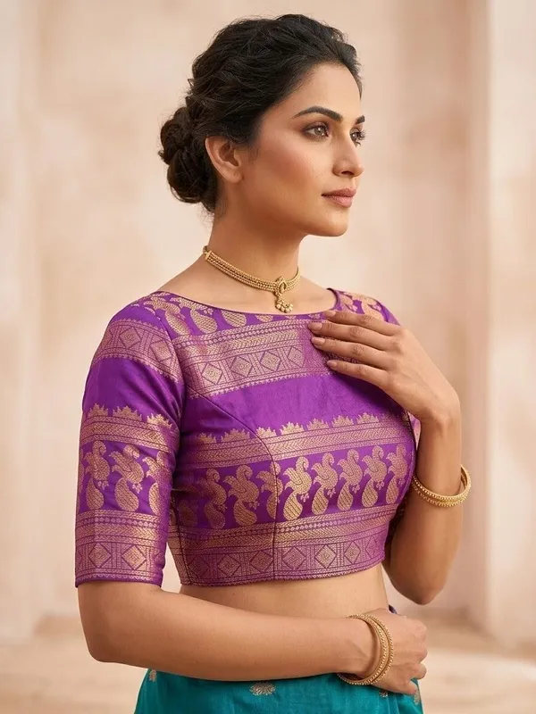 Sindhuja_Fashion_House_Printed_Banarasi_Pure_Silk_Saree_(Green)