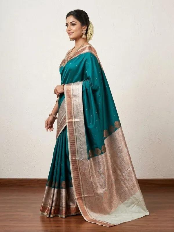 Sindhuja_Fashion_House_Woven_Banarasi_Pure_Silk_Saree_(Green)