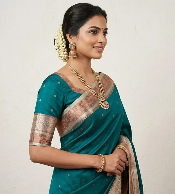 Sindhuja_Fashion_House_Woven_Banarasi_Pure_Silk_Saree_(Green)