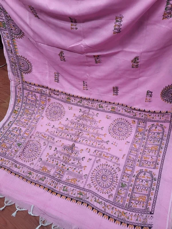 Sindhuja_Fashion_House_Printed,_Graphic_Print,_Geometric_Print_Kalamkari_Cotton_Blend_Saree_(Pink)