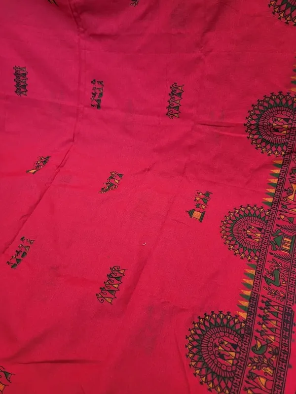 Sindhuja_Fashion_House_Digital_Print_Madhubani_Cotton_Blend_Saree_(Red)