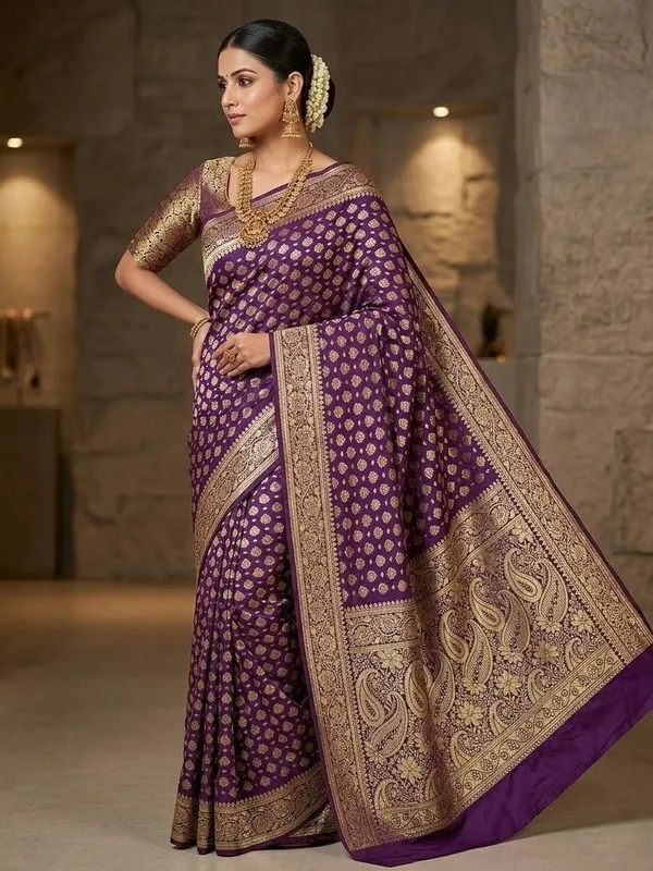 Sindhuja_Fashion_House_Woven_Banarasi_Silk_Blend_Saree_(Purple)