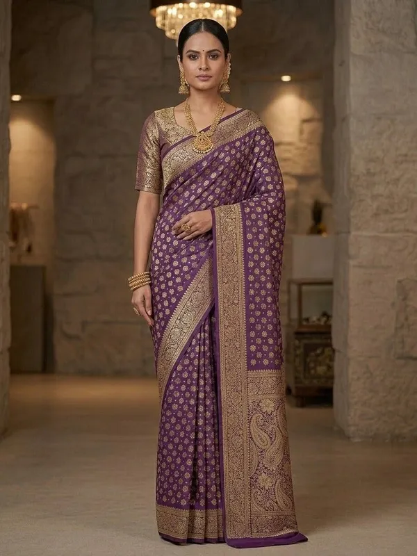 Sindhuja_Fashion_House_Woven_Banarasi_Silk_Blend_Saree_(Purple)