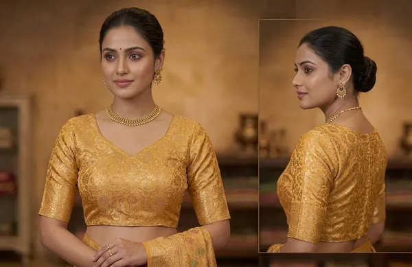 Sindhuja_Fashion_House_Self_Design,_Woven_Banarasi_Silk_Blend_Saree_(Yellow)
