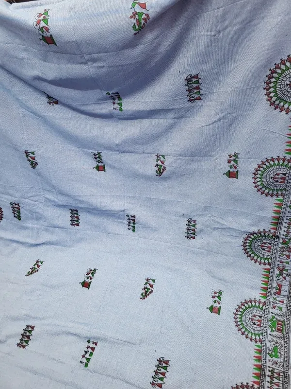 Sindhuja_Fashion_House_Printed_Kalamkari_Khadi_Saree_(Light_Blue)