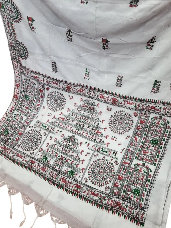 Sindhuja_Fashion_House_Printed_Madhubani_Khadi_Saree_(White)