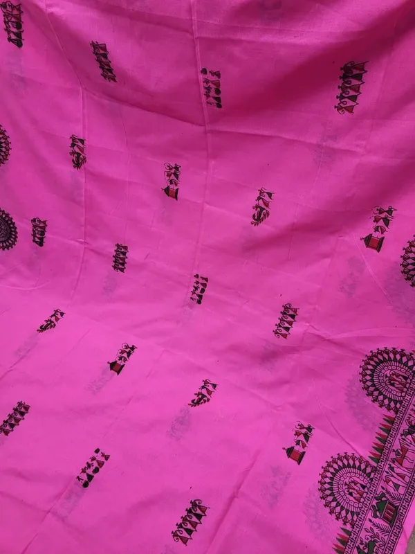 Sindhuja_Fashion_House_Printed_Madhubani_Khadi_Saree_(Multicolor)