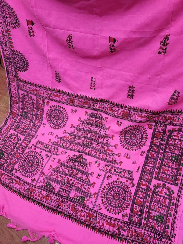 Sindhuja_Fashion_House_Printed_Madhubani_Khadi_Saree_(Multicolor)