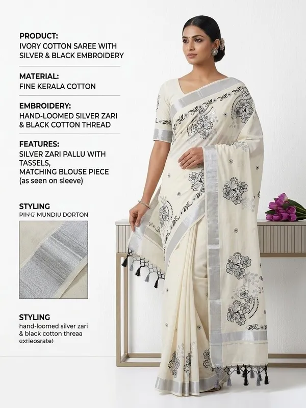 Sindhuja_Fashion_House_Floral_Print_Kasavu_Pure_Cotton_Saree_(Multicolor)