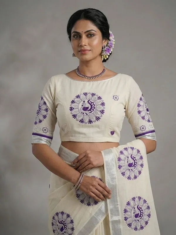 Sindhuja_Fashion_House_Printed_Kasavu_Pure_Cotton_Saree_(Beige)