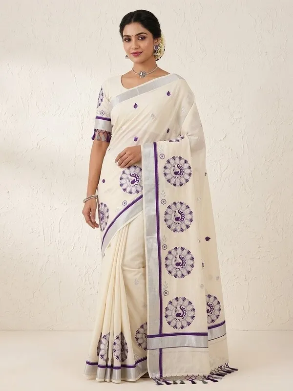 Sindhuja_Fashion_House_Printed_Kasavu_Pure_Cotton_Saree_(Beige)