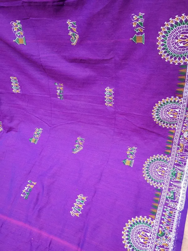 Sindhuja_Fashion_House_Printed_Madhubani_Khadi_Saree_(Purple)