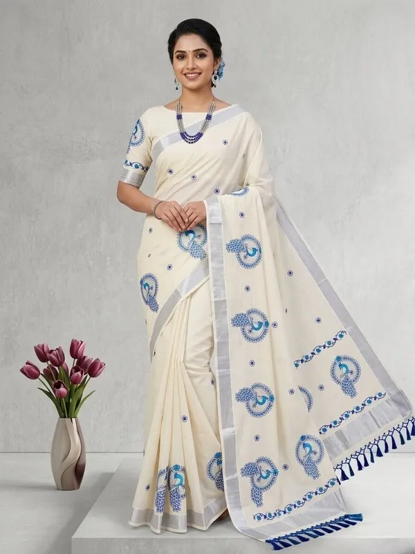 Sindhuja_Fashion_House_Embroidered_Kasavu_Pure_Cotton_Saree_(Silver,_White,_Blue)