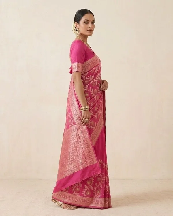 Sindhuja_Fashion_House_Woven_Jamdani_Cotton_Silk_Saree_(Pink)