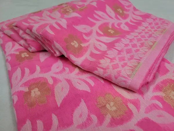 Sindhuja_Fashion_House_Woven_Jamdani_Cotton_Silk_Saree_(Pink)