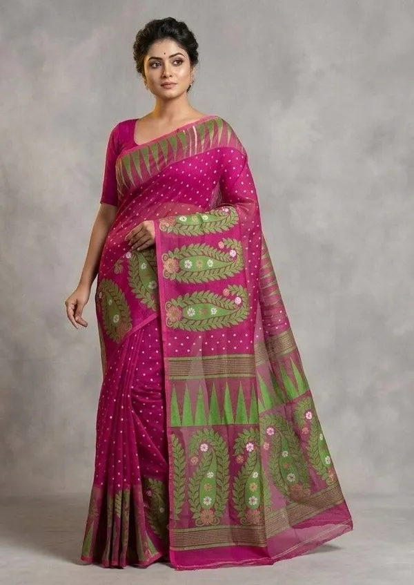 Sindhuja_Fashion_House_Woven,_Printed_Tant_Pure_Cotton_Saree_(Multicolor)