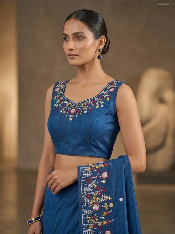 Sindhuja_Fashion_House_Embroidered_Daily_Wear_Khadi,_Pure_Cotton_Saree_(Blue)