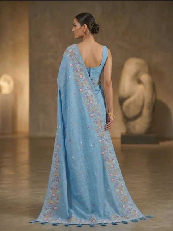 Sindhuja_Fashion_House_Embroidered_Daily_Wear_Khadi,_Pure_Cotton_Saree_(Light_Blue)