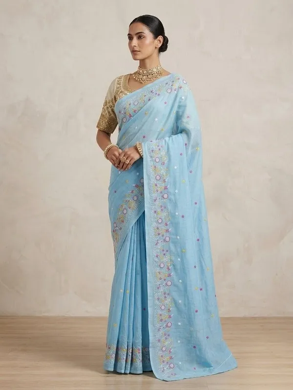 Sindhuja_Fashion_House_Embroidered_Daily_Wear_Khadi,_Pure_Cotton_Saree_(Light_Blue)